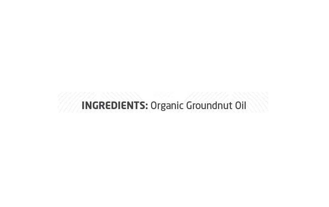 Nouriza Organic Groundnut Cold Pressed Oil   Glass Bottle  1 litre